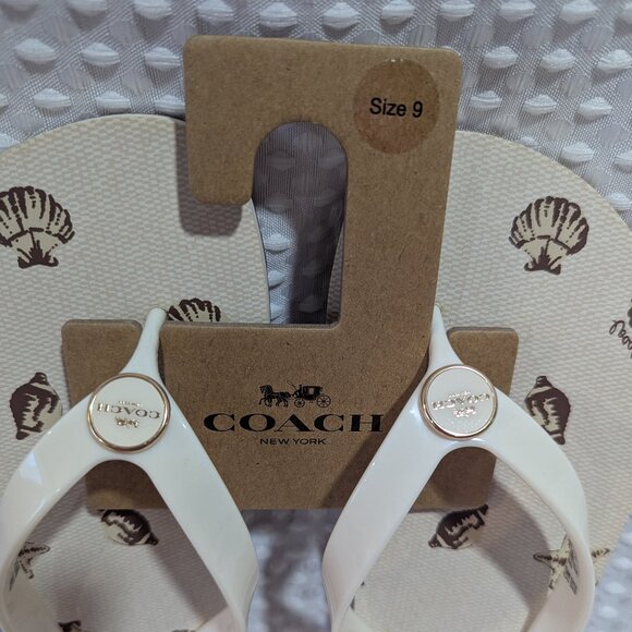 Coach Zayn Flip Flop With Shell Print, size 9, 10, 11. - Picture 4 of 8